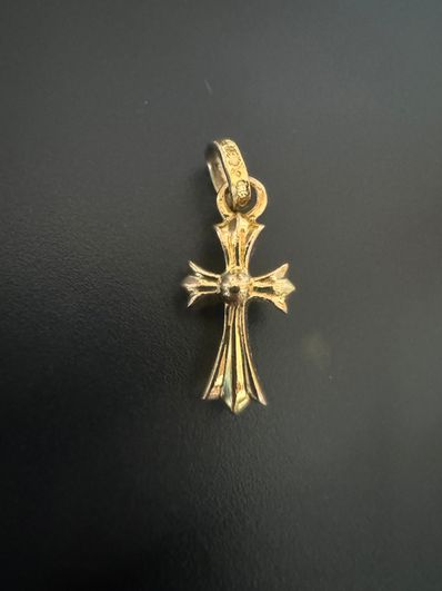 Chrome Hearts 22K CH Cross Baby Fat Charm "Yellow Gold"