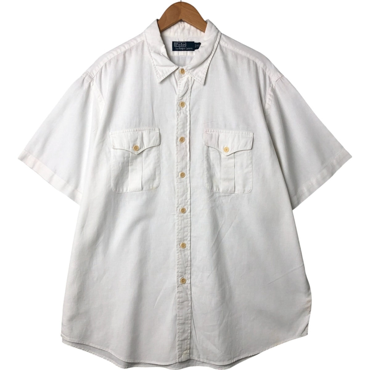 古着 ラルフローレン Ralph Lauren POLO by Ralph Lauren 半袖 コットン×リネンシャツ メンズXXL相当/eaa562712