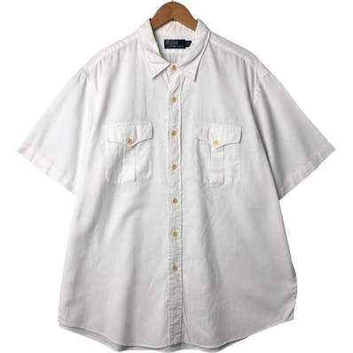 古着 ラルフローレン Ralph Lauren POLO by Ralph Lauren 半袖 コットン×リネンシャツ メンズXXL相当/eaa562712