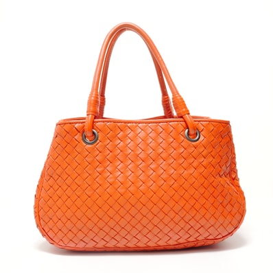 ボッテガヴェネタ BOTTEGAVENETA ボッテガ イントレチャート レザー ハンドバッグ【中古】
