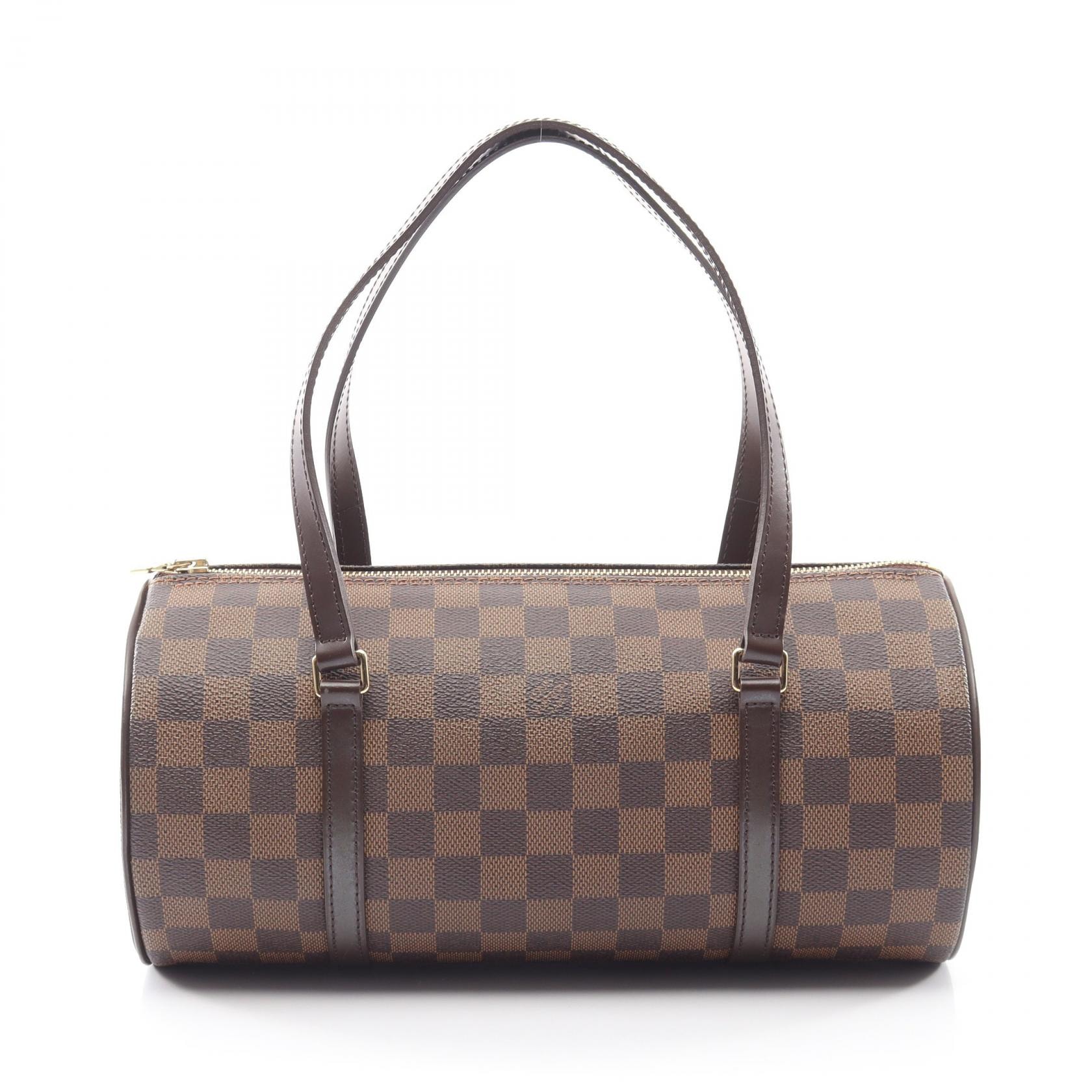 ルイ・ヴィトン LOUIS VUITTON パピヨン30 ダミエエベヌ ハンドバッグ バッグ PVCコーティングキャンバス レザー ダミエ エベヌ レディース ブラウン系 N51303 【中古】