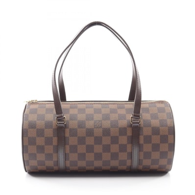 ルイ・ヴィトン LOUIS VUITTON パピヨン30 ダミエエベヌ ハンドバッグ バッグ PVCコーティングキャンバス レザー ダミエ エベヌ レディース ブラウン系 N51303 【中古】