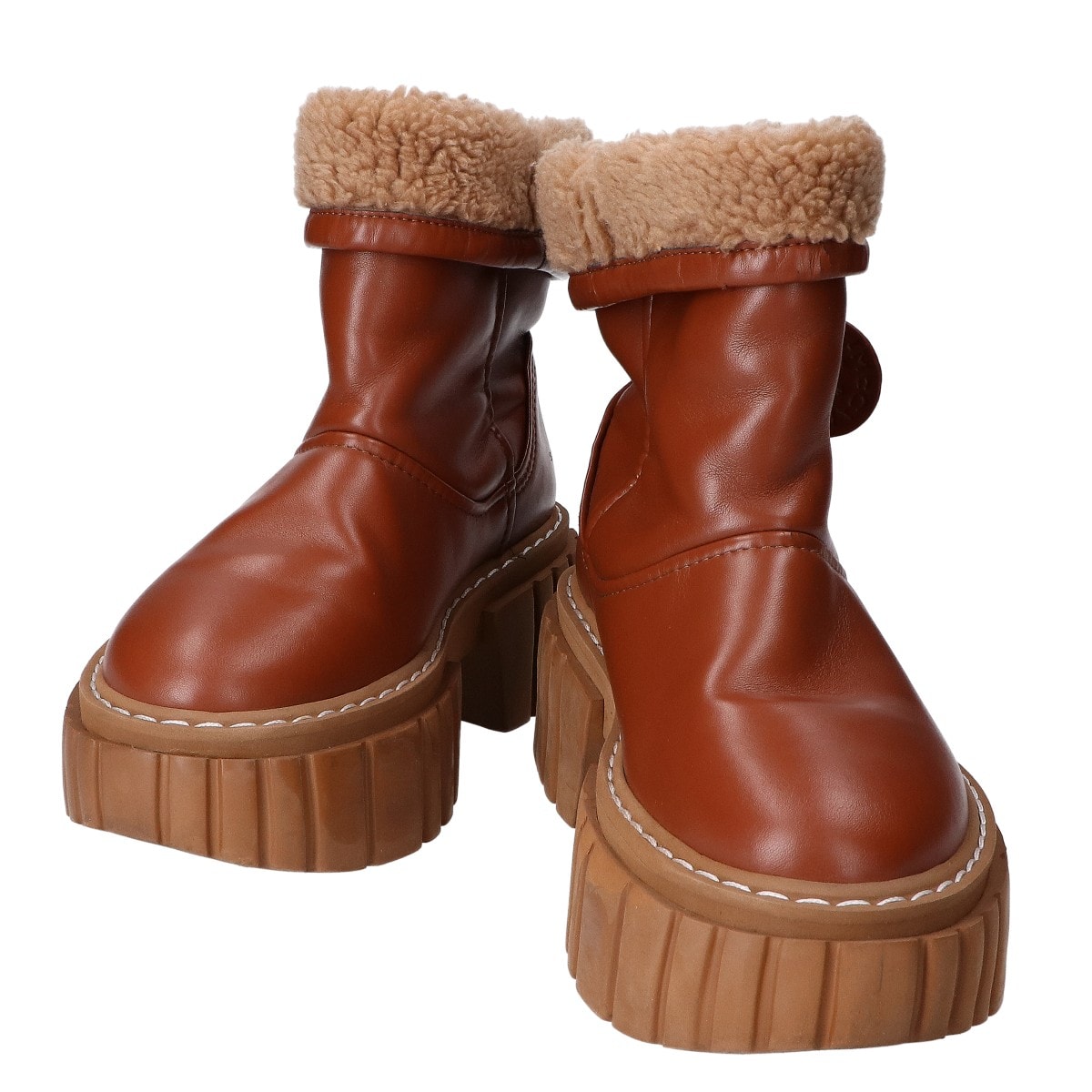 ステラマッカートニー ﾌﾞﾗｳﾝ ｴﾐﾘｰ ﾎﾞｱｼｮｰﾄﾌﾞｰﾂ 37