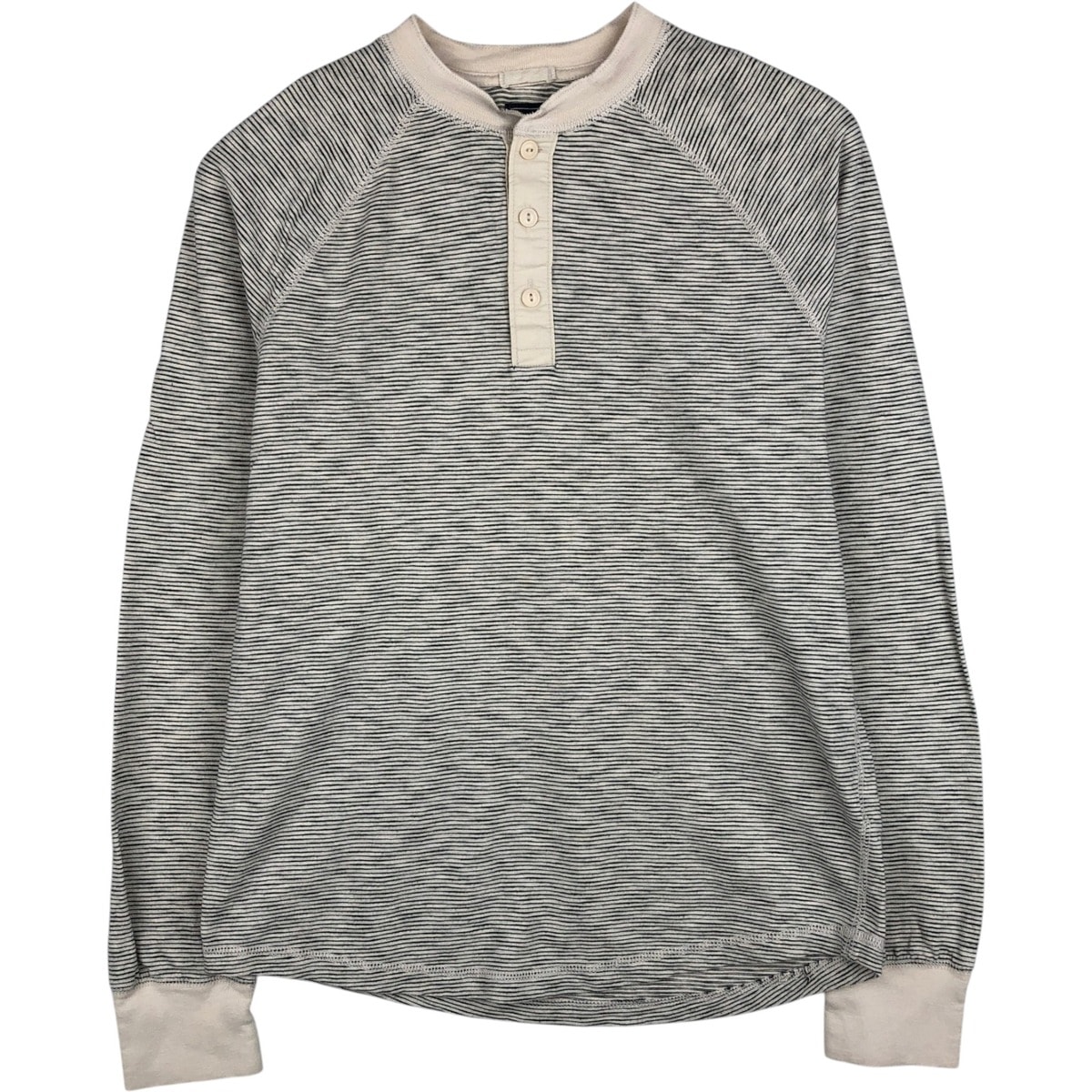 古着 ギャップ GAP ボーダー柄 ヘンリーネック ロングTシャツ ロンT メンズM相当/eaa630589