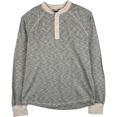 古着 ギャップ GAP ボーダー柄 ヘンリーネック ロングTシャツ ロンT メンズM相当/eaa630589