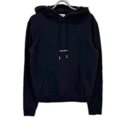 サンローランパリ 19年 464581 ブラック プルオーバーパーカー XS