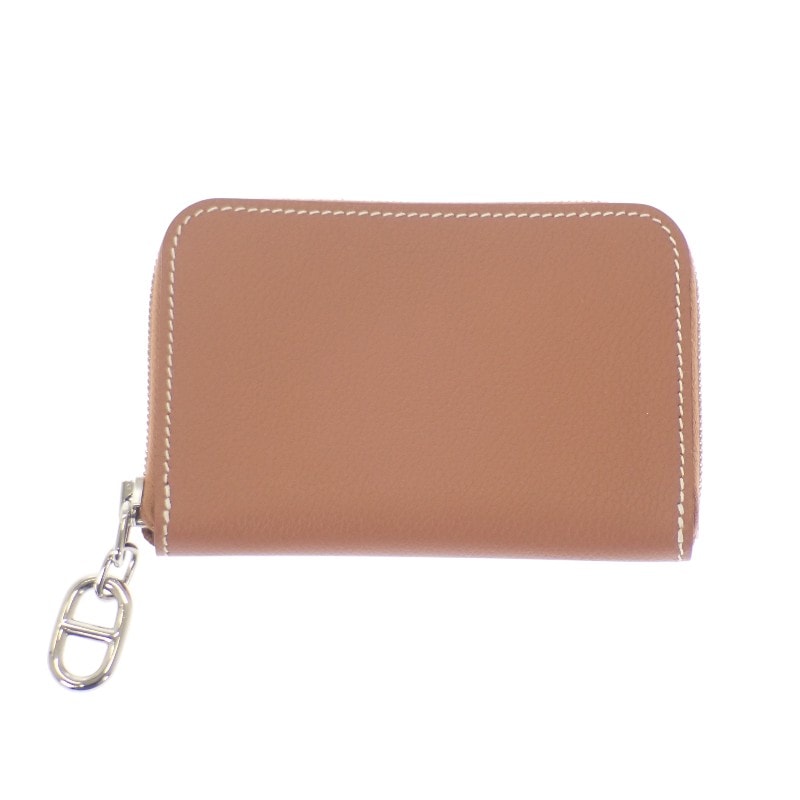 エルメス HERMES ジップアンゴーコンパクト ゴールド【中古】【Sランク】