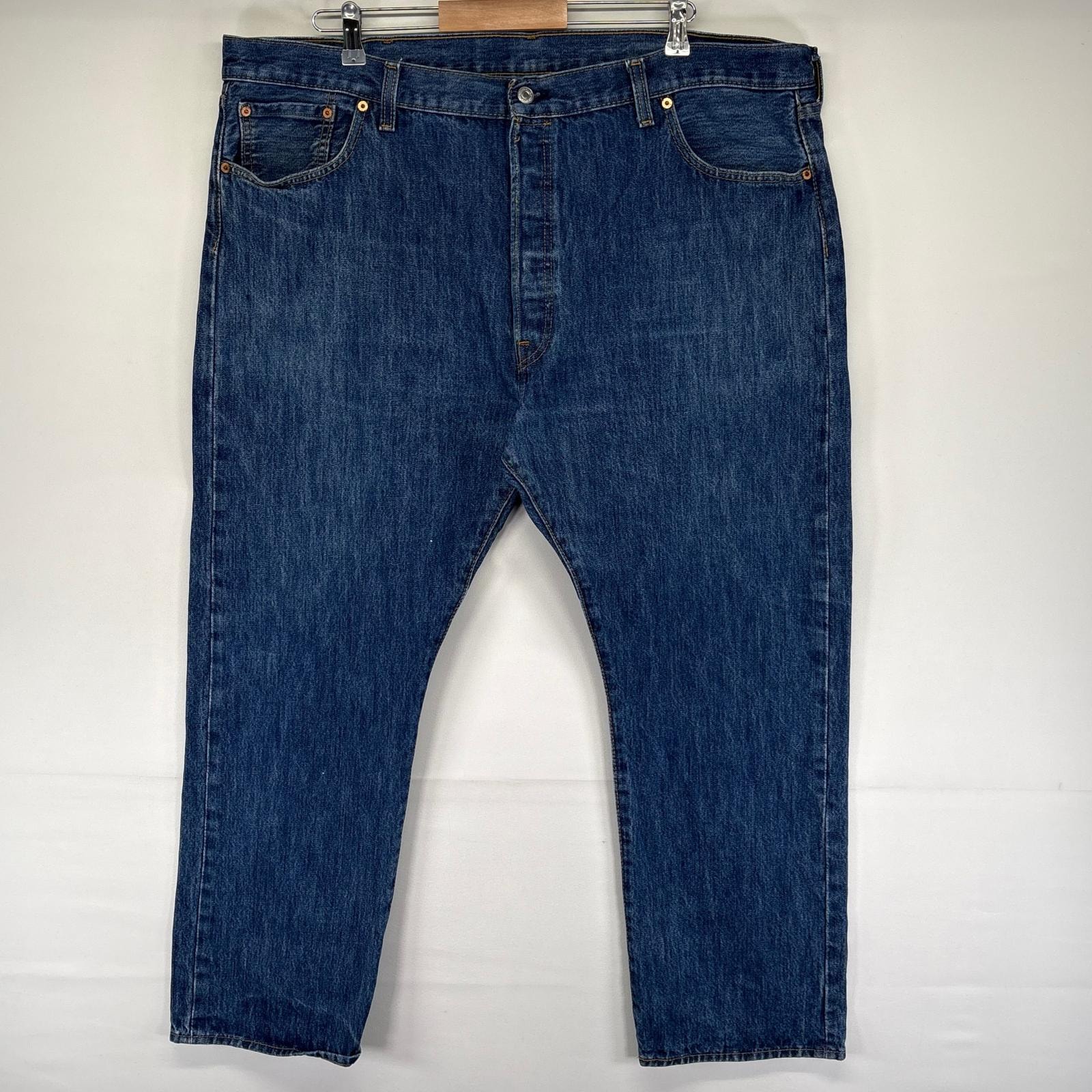 古着 リーバイス Levi's デニム パンツ 501 ストレート ボタンフライ ジーンズ ジーパン 大きいサイズ W44 L30  ブルー系 メンズ