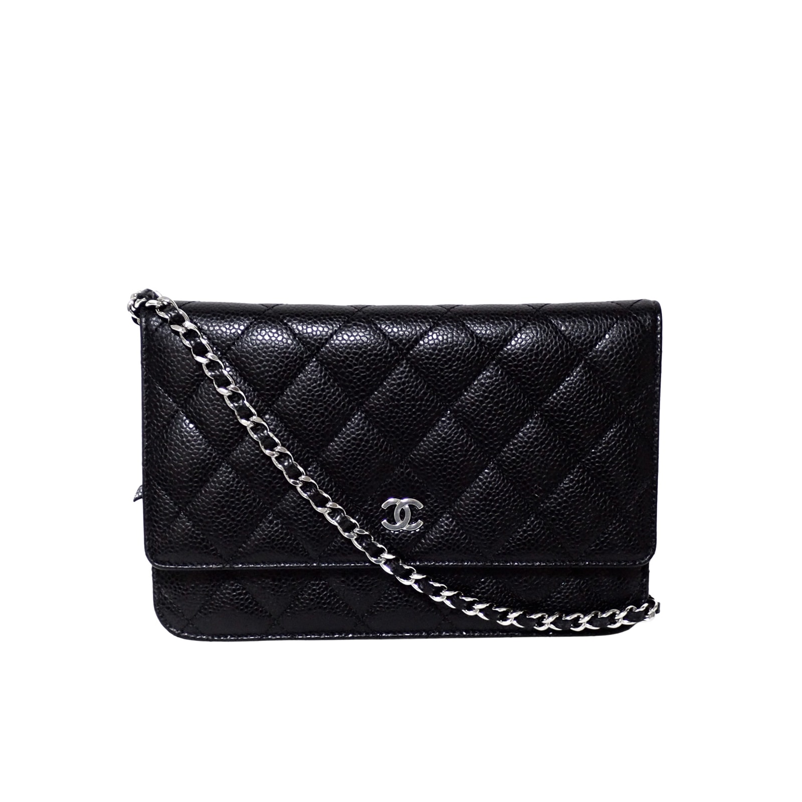 CHANEL シャネル  マトラッセ チェーンウォレット  AP0250  キャビアスキン ブラック  ブラック  レディース ショルダーバッグ