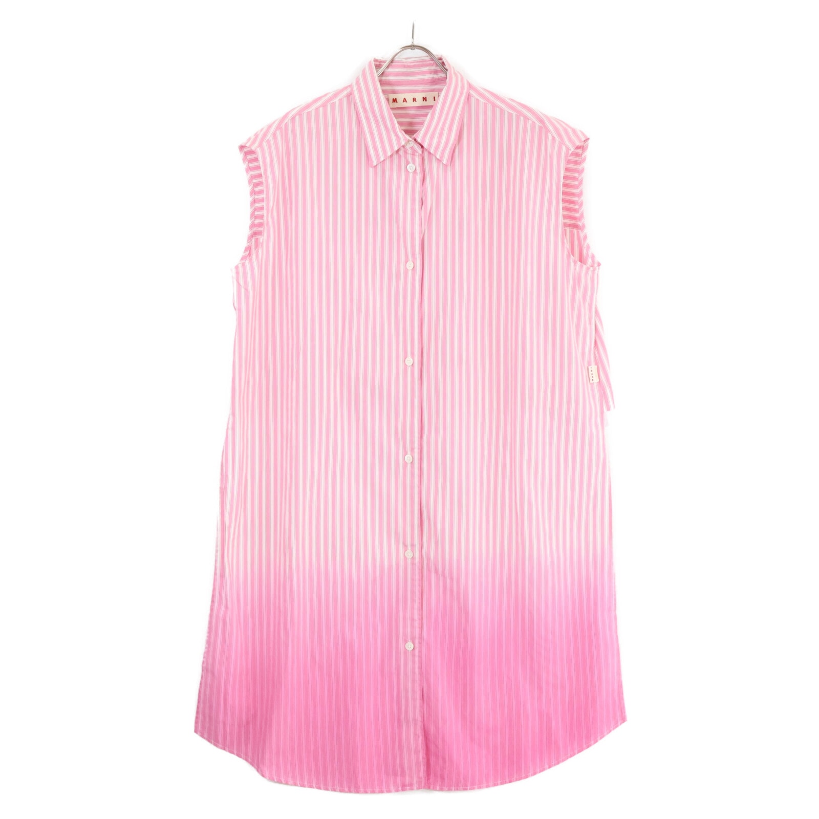 マルニ 【国内正規/22SS】TTMA0186A0 ストライプ グラデーション ノースリーブ シャツ/ 42