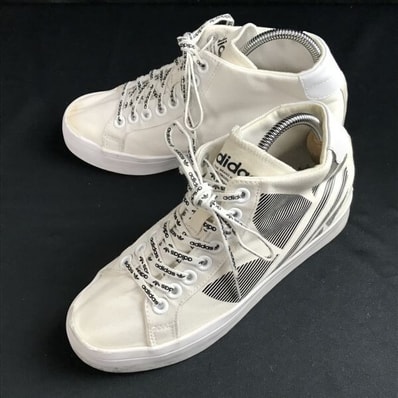 adidas originals★COURTVANTAGE HEEL TREFOIL/ハイカットスニーカー【24.0/レディース/白】コートバンテージ/boots/Shoes/trainers◆TH-24