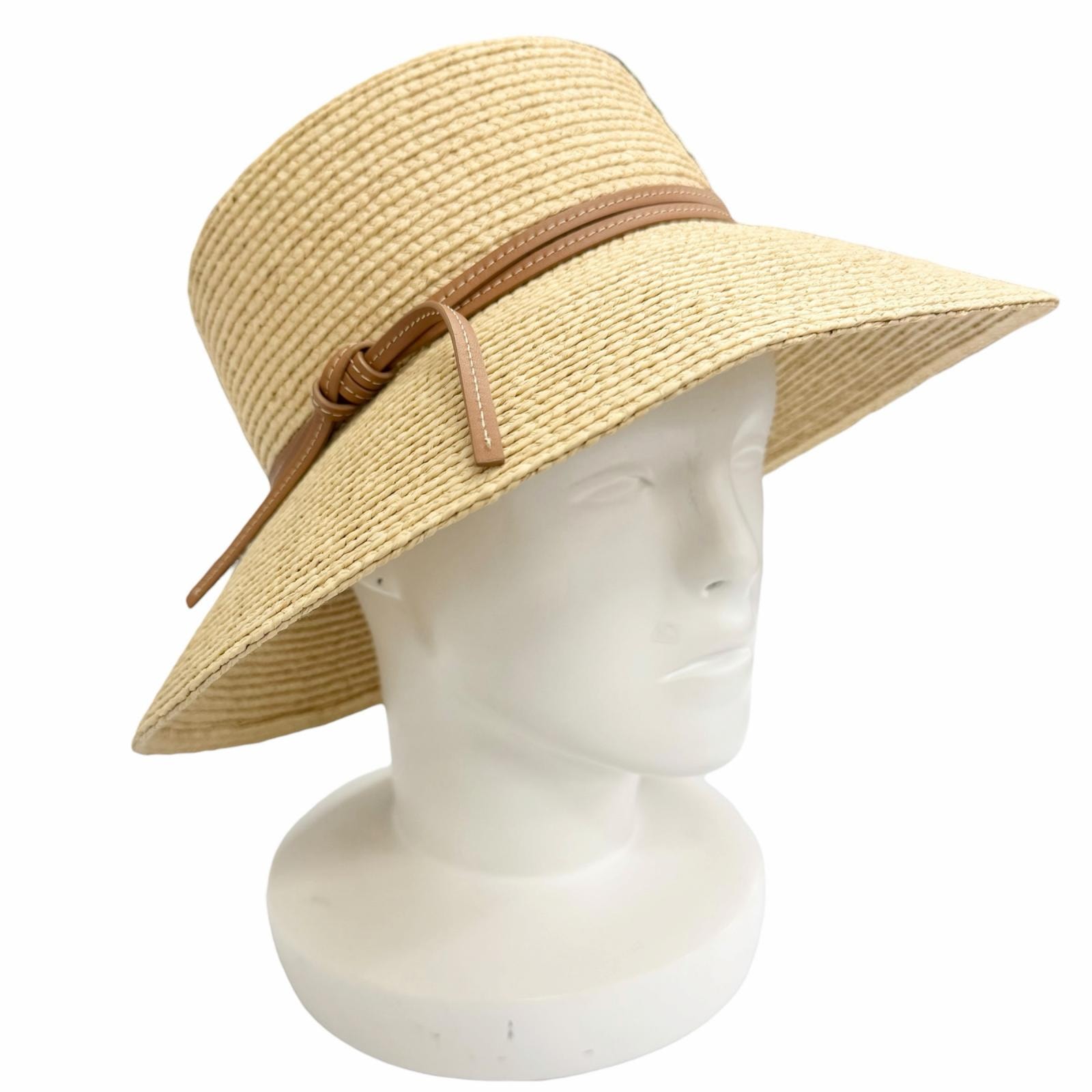 極美品 エルメス Chapeau Isola イゾラハット ストローハット 57