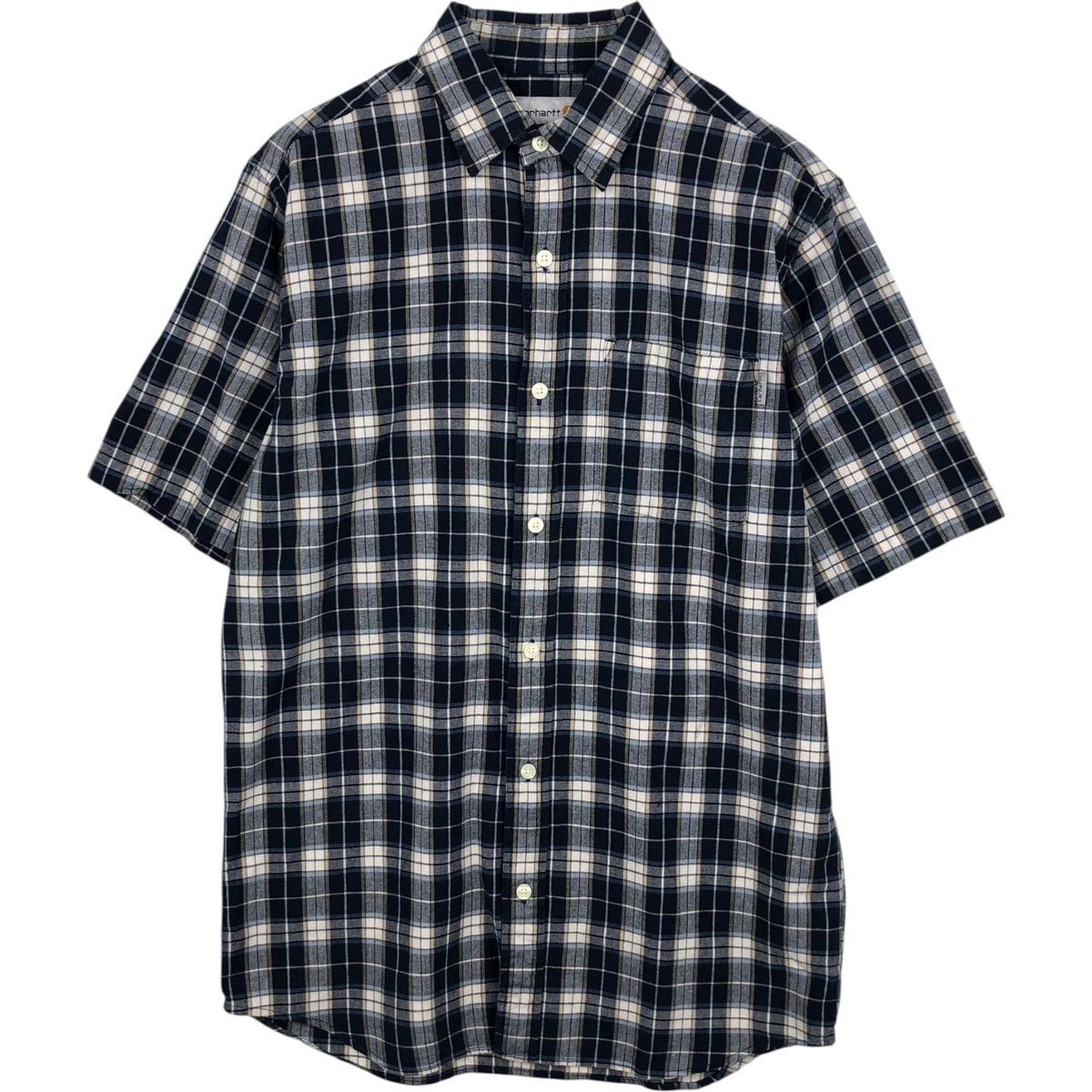 古着 カーハート Carhartt チェック柄 半袖 ワークシャツ メンズM相当/eaa477535