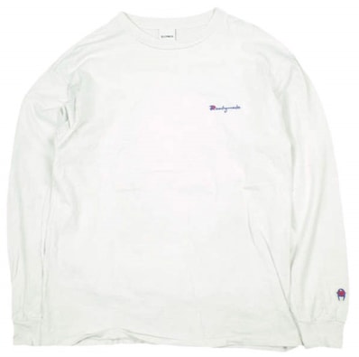 READYMADE レディメイド 21AW 日本製 PIONCHAM L/S T-SHIRT ロゴ刺繍ロングスリーブTシャツ RE-CO-WH-00-00-200 XL ホワイト 長袖 トップス g26302