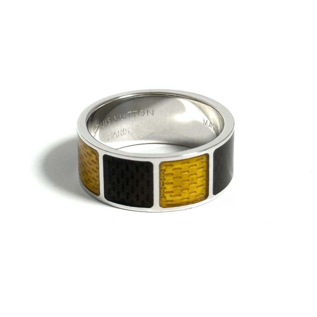 【16号・美品】ルイヴィトン メンズ ダミエ リング 指輪 シルバー 925
