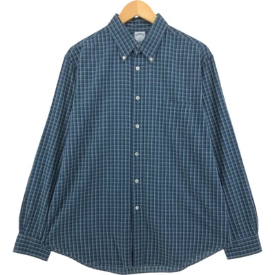古着 ブルックスブラザーズ Brooks Brothers 1818 長袖 ボタンダウンチェックシャツ メンズL相当/eaa564045