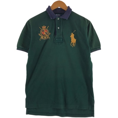 古着 ラルフローレン Ralph Lauren POLO by Ralph Lauren ビッグポニー 半袖 ラガーシャツ メンズS相当/eaa559681