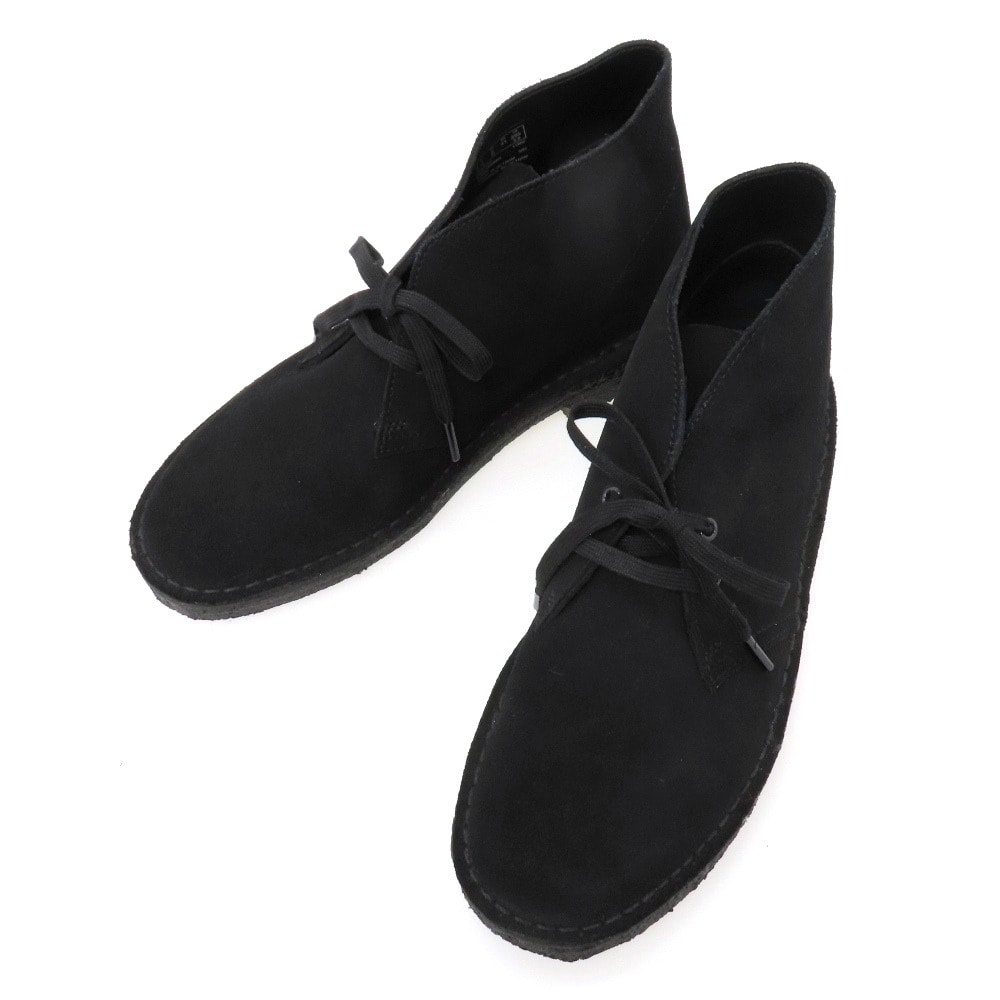 【中古】クラークス Clarks スエード ブーツ ブラック【サイズUS8】【メンズ】