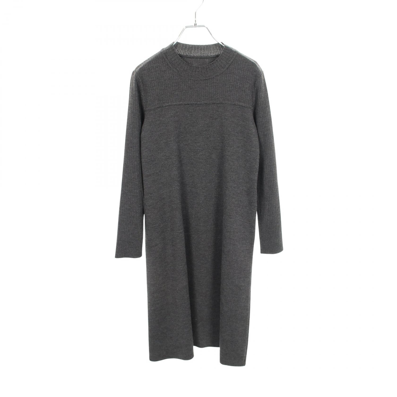 フォクシー FOXEY ニットドレス エフェメール ワンピース 衣料品 トップス ウール レディース グレー系 【中古】