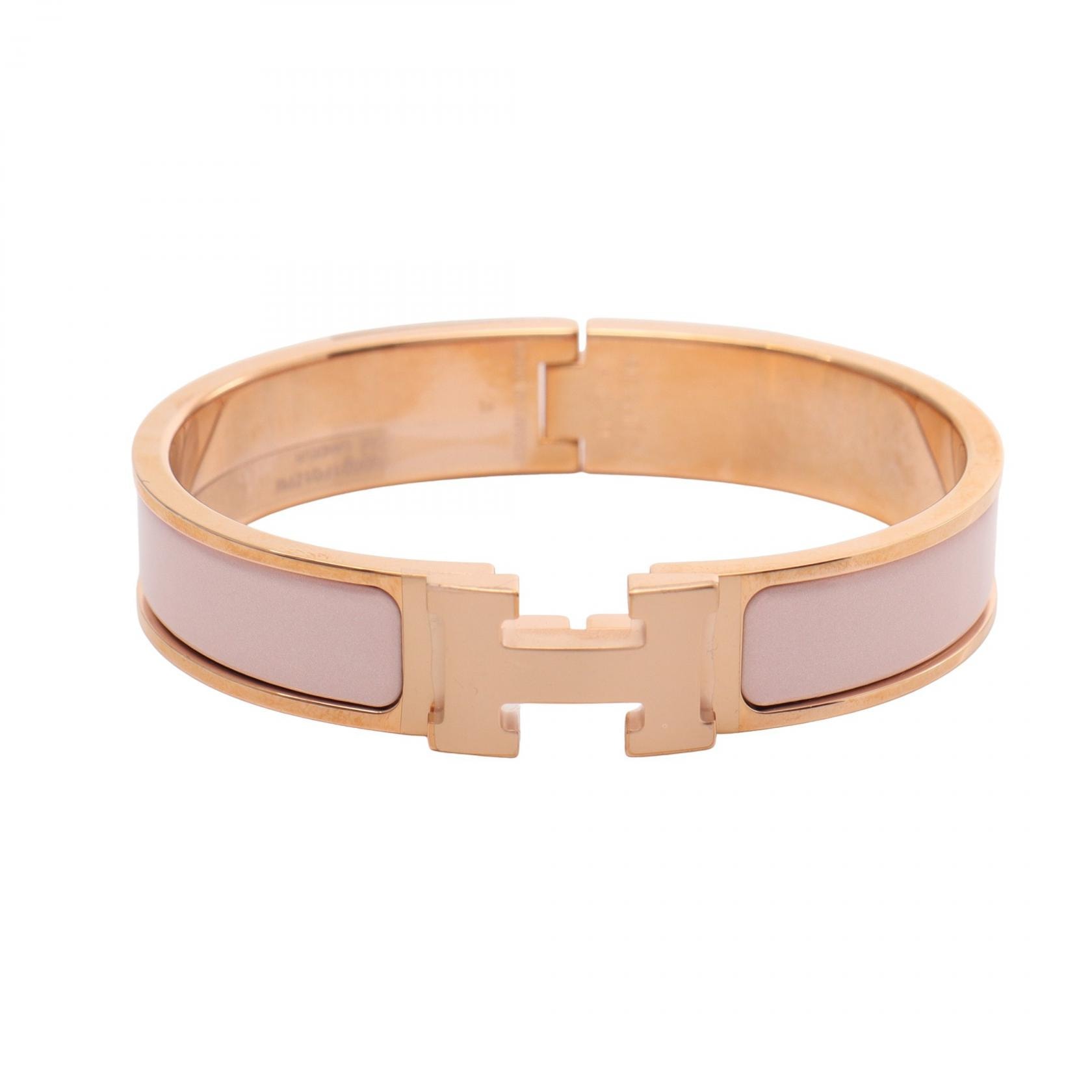 エルメス HERMES クリックH PM バングル アクセサリー GP(ゴールドメッキ) ピンク レディース ゴールド系 / ピンク系 【中古】