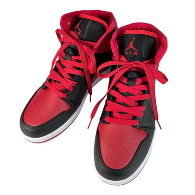 未使用品 NIKE ナイキ AIR JORDAN 1 MID DQ8426-060 スニーカー レザー レッド メンズ 26 41 8【古着】【中古】