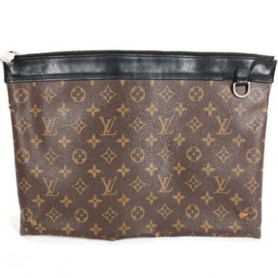 ルイヴィトン LOUIS VUITTON ポシェットディスカバリー M69411 モノグラムマカサー カバン セカンドバッグ ポーチ クラッチバッグ モノグラムマカサーキャンバス ブラウン