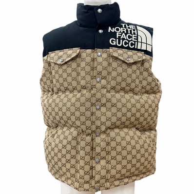 極美品 グッチ ザ・ノースフェイス GG Padded Vest 670910