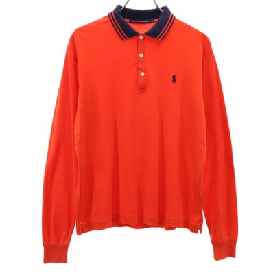 RALPH LAUREN GOLF ラルフローレンゴルフ 長袖 ポロシャツ M 朱色