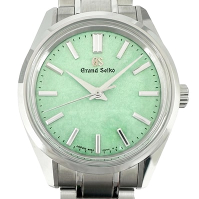 極美品 SEIKO セイコー ヘリテージコレクション SBGW317 カスミザクラ ブティック限定モデル 9S64-01M0 腕時計 ステンレススチール シルバー 手巻き ライトグリーン文字盤 メンズ【中古】