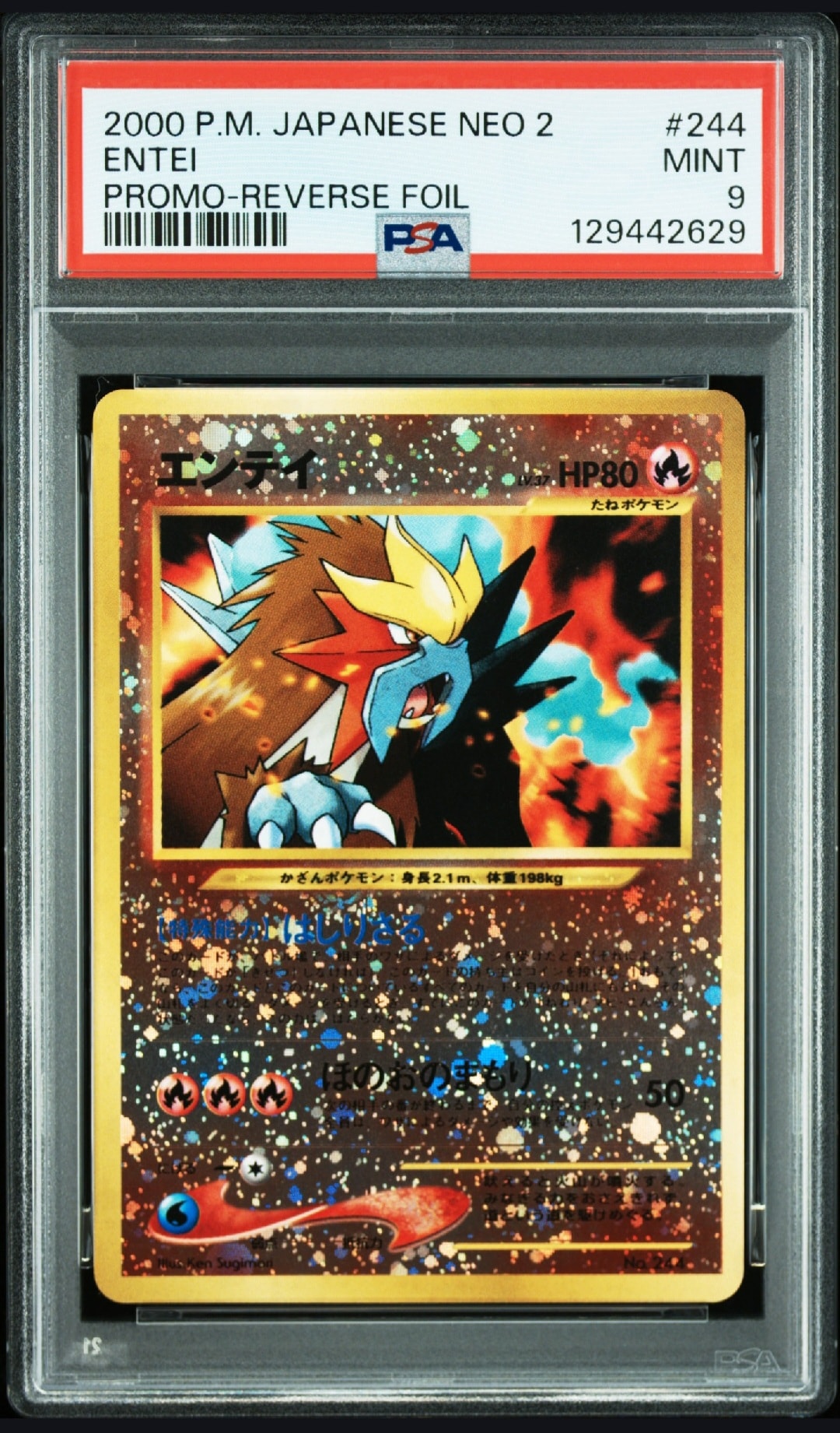 エンテイLV.37 : 旧裏 [PRMF-2 No.244](ポケモンカード★neo「プレミアムファイル2」)