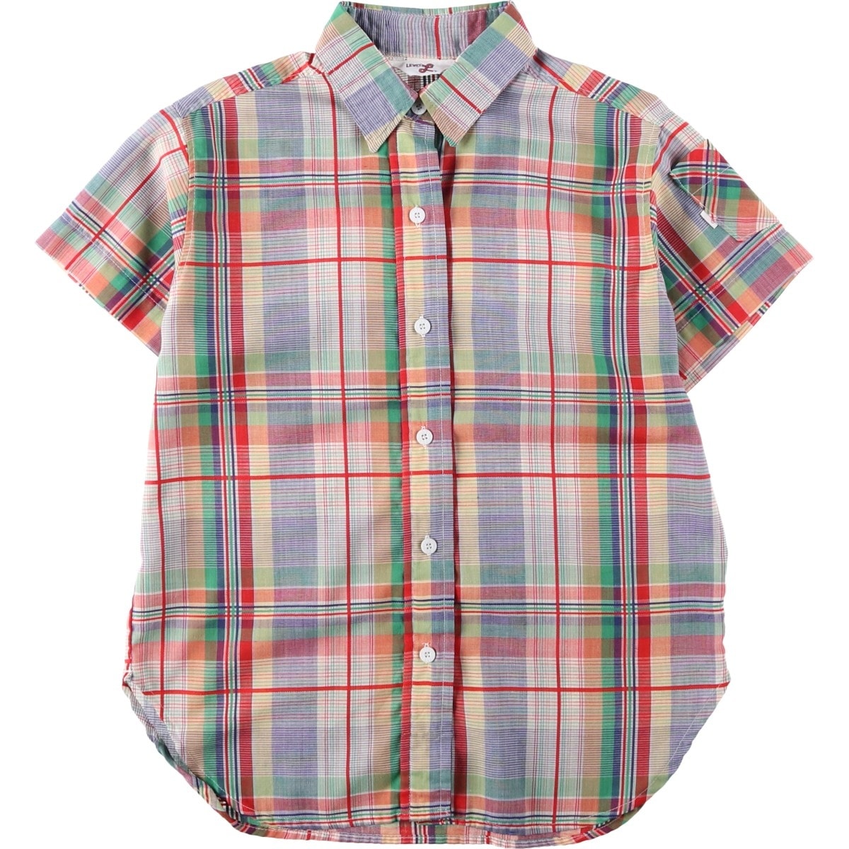 古着 70~80年代 リーバイス Levi's 半袖 チェックシャツ メンズS相当 ヴィンテージ/eaa619695