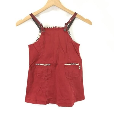 三陽商会★バーバリー/BURBERRY★ジャンパースカート【size:110A/キッズ/赤】ミニ丈/ワンピース/dress◆TBH999