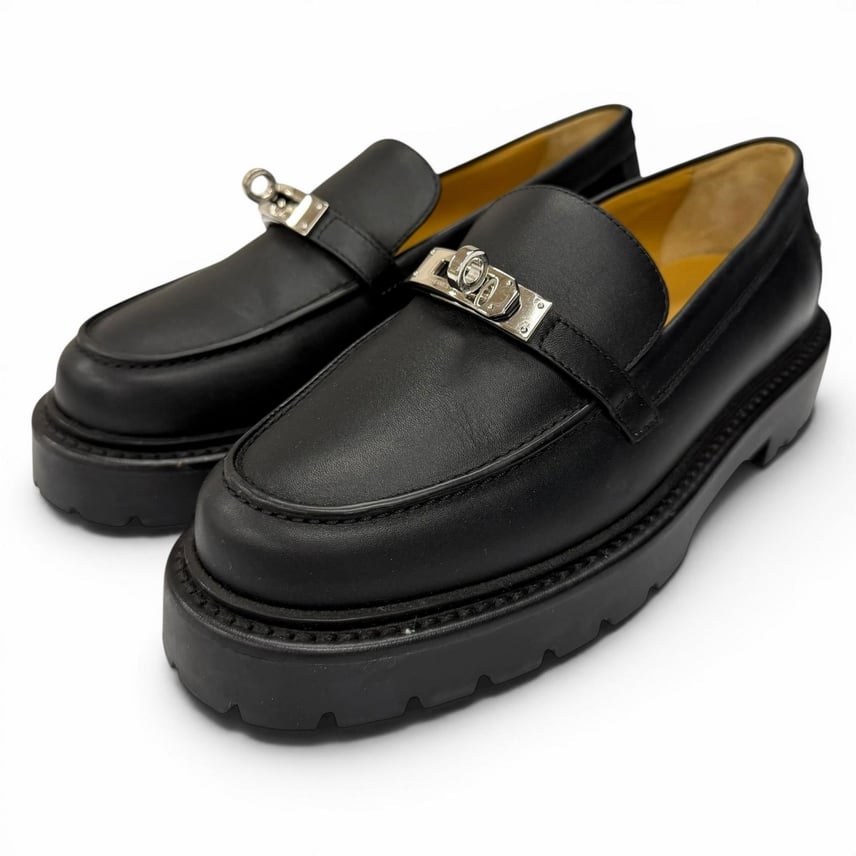 B (目立った傷や汚れなし)】美品 エルメス ローファー モカシン B (目立った傷や汚れなし)】美品 エルメス ローファー モカシン
