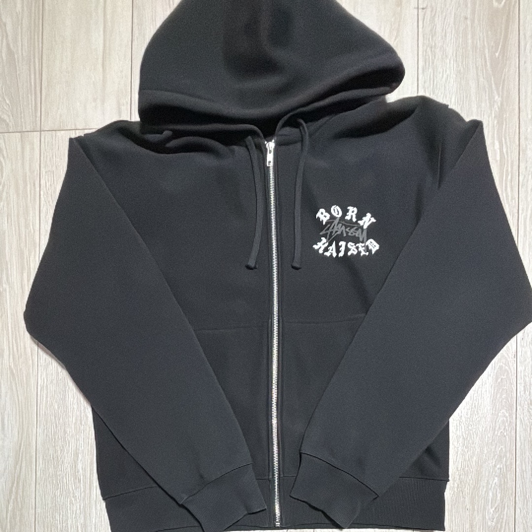 Stussy Born x Raised Logo Zip Hoodie "Black"