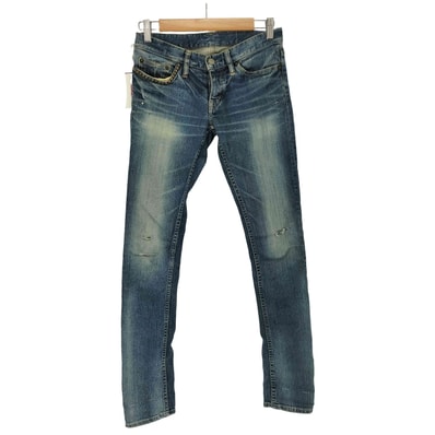 スタッズ付き スキニーデニムパンツ USED加工【1142222131564】