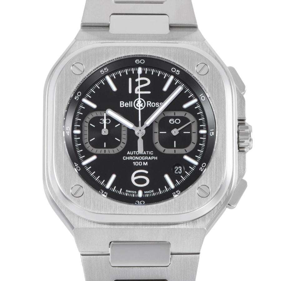 Bell&Ross ベル&ロス BR05 ブラックスチール クロノグラフ BR05C-BL-ST/SST【中古】