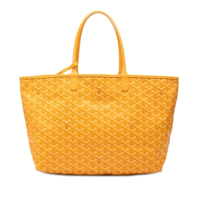 ゴヤール サンルイPM トートバッグ ショルダーバッグ イエロー系 PVC レザー レディース GOYARD 【中古】