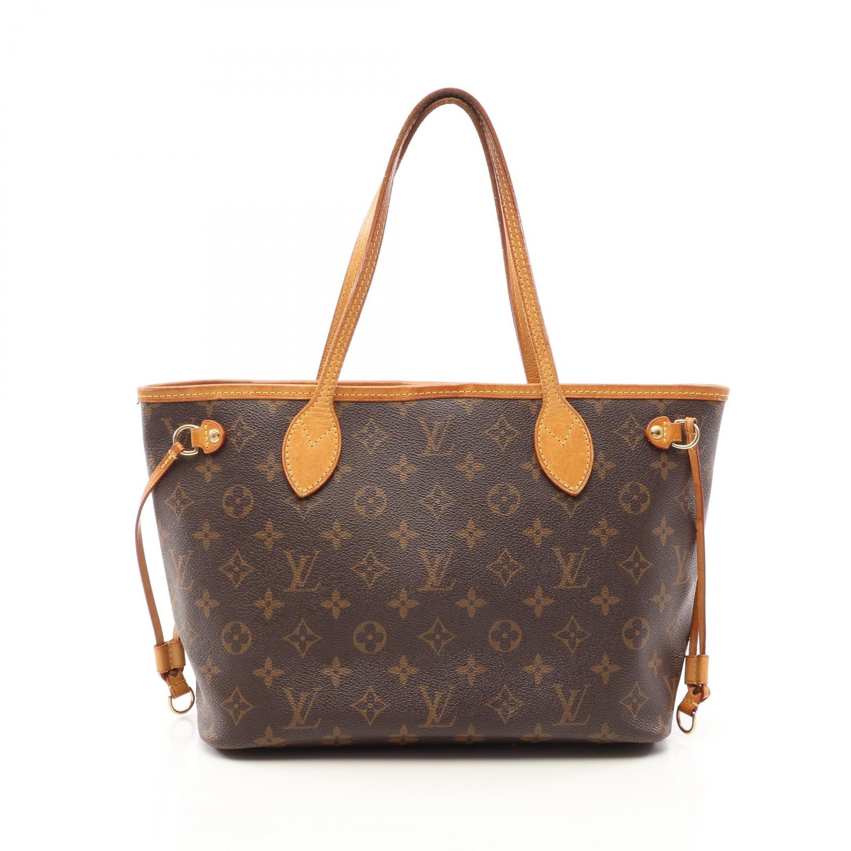 ルイ・ヴィトン LOUIS VUITTON ネヴァーフルPM トートバッグ バッグ PVCコーティングキャンバス レザー モノグラム レディース ブラウン系 M40155 【中古】
