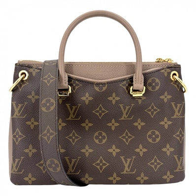 LOUIS VUITTON ルイヴィトン 2WAY モノグラム パラスBB ハンドバッグ ショルダーバッグ 肩掛け 斜め掛け Pallas 鞄 かばん M43459 ブラウン 茶 ベージュ ゴールド金具 レディース 美品【中古品】