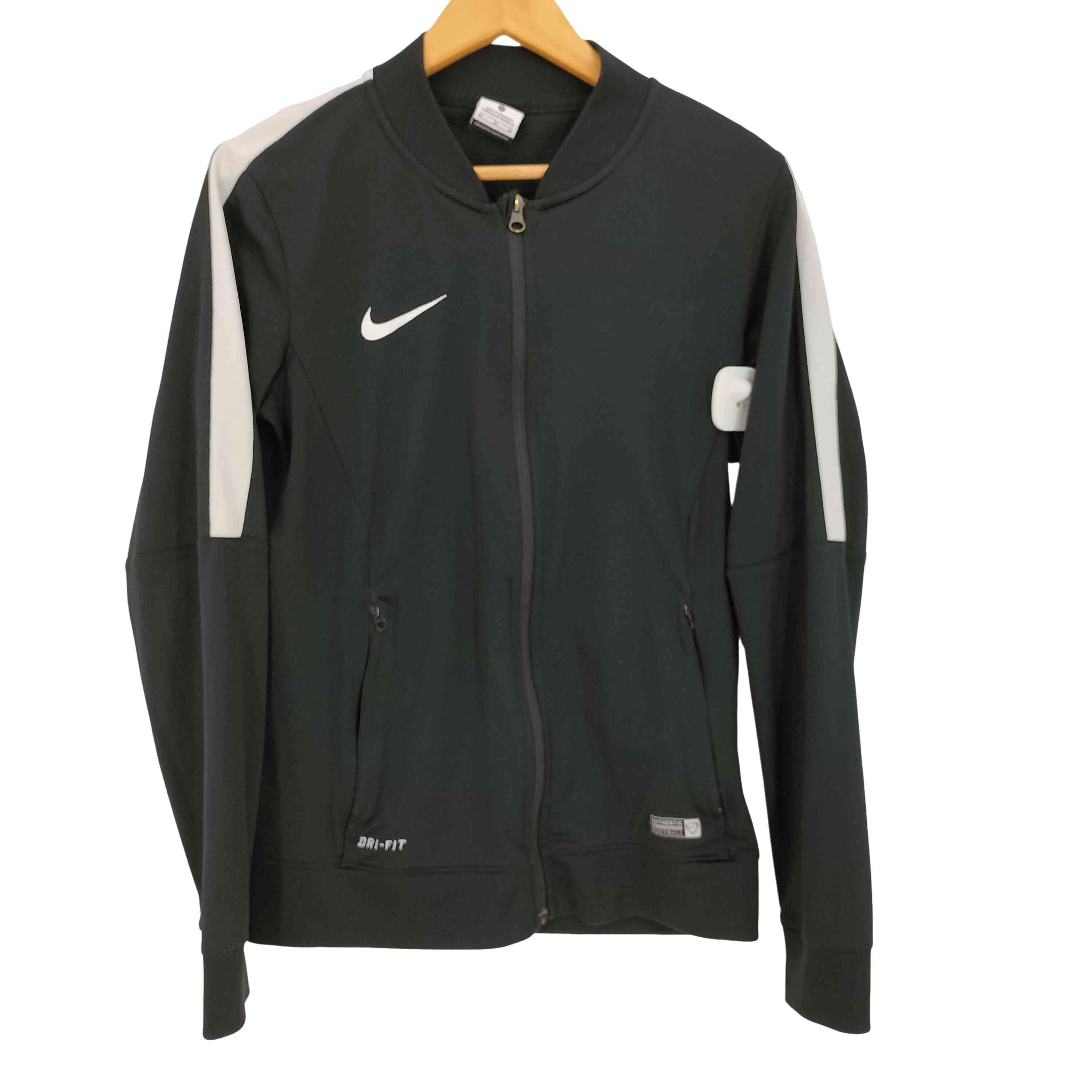 DRI-FIT スウッシュ刺繍 袖ライン クルーネック ジップアップジャージ【1142019949365】