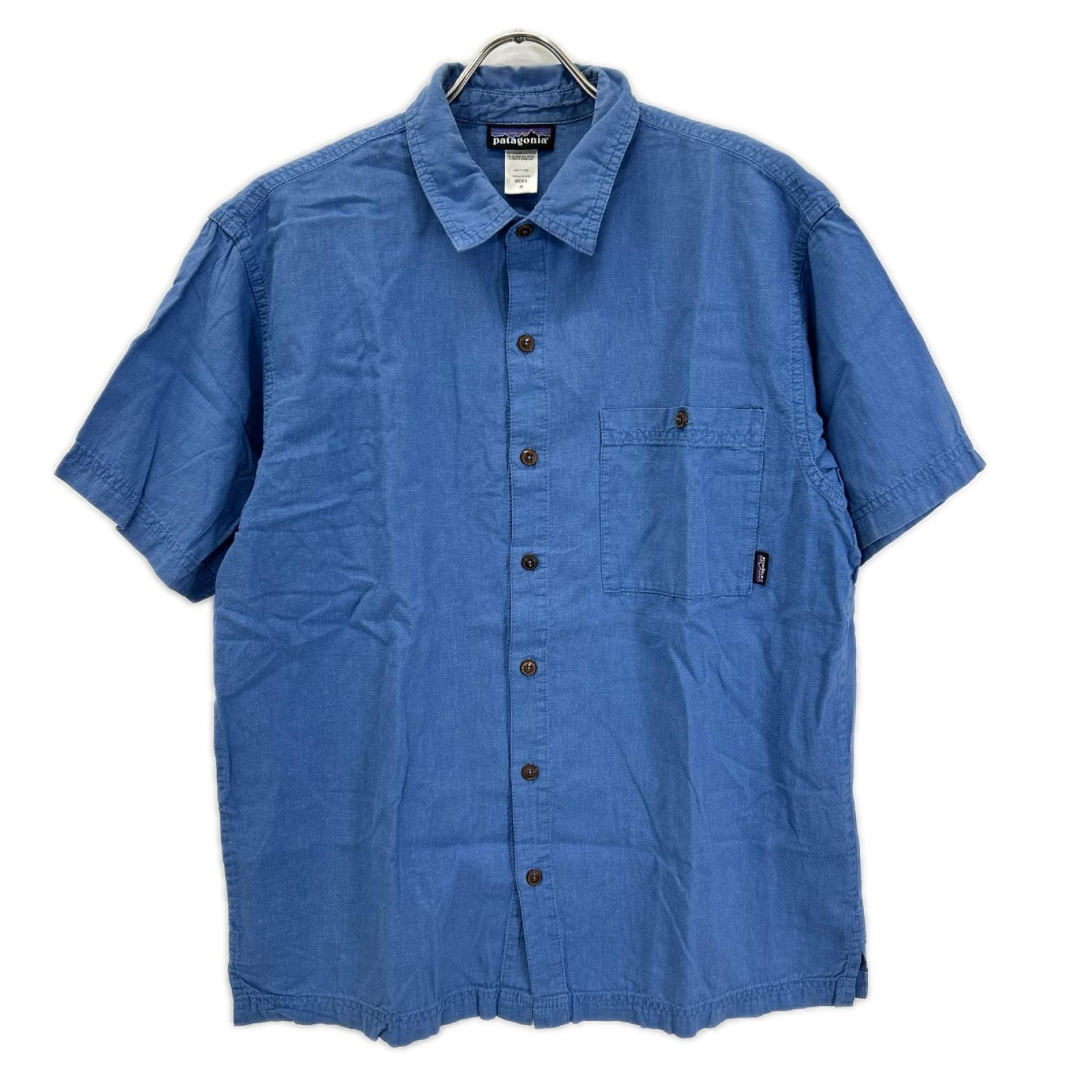 パタゴニア 53136 ブルー Migration Hemp Shirts M