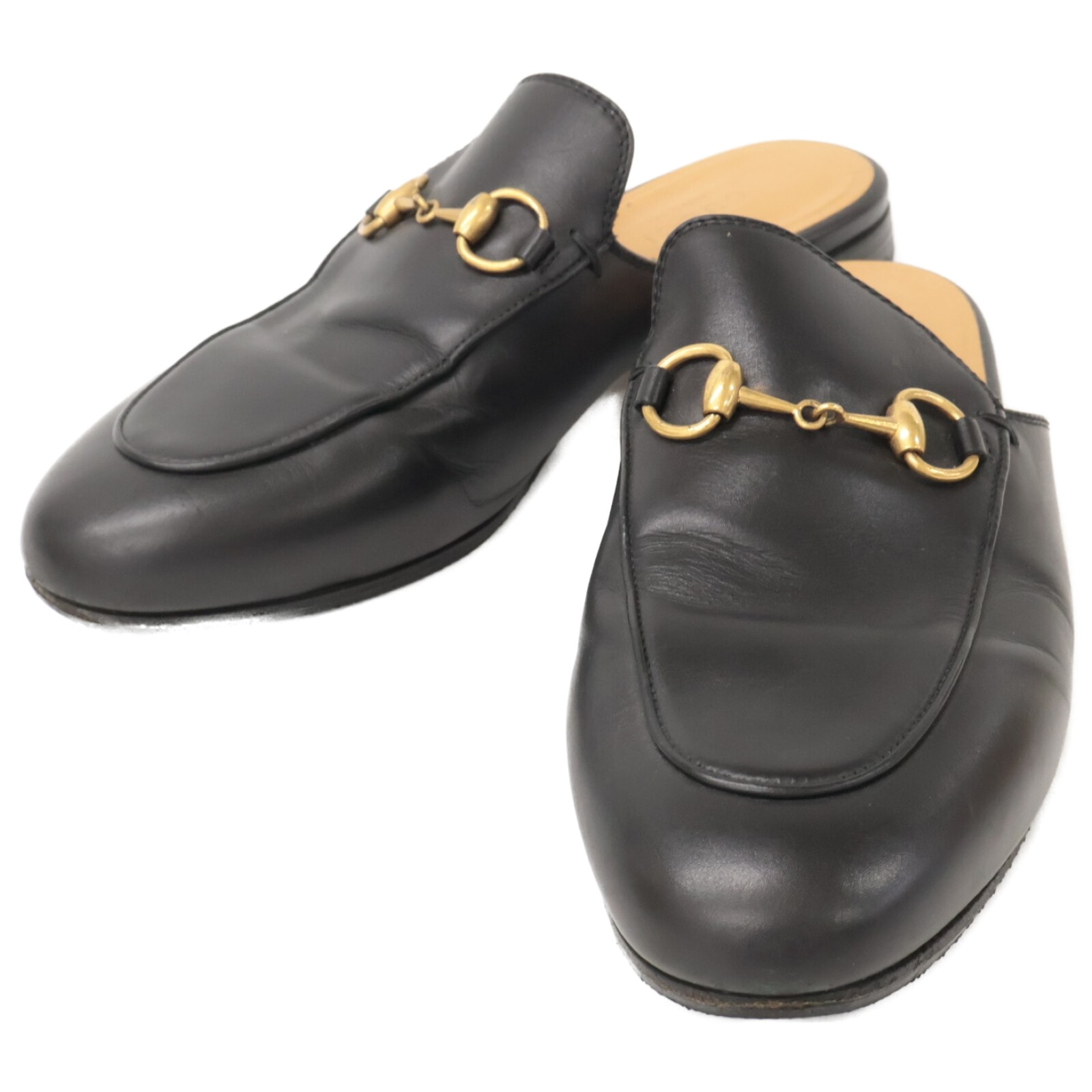 グッチ 423513 プリンスタウン レザー スリッパ 36