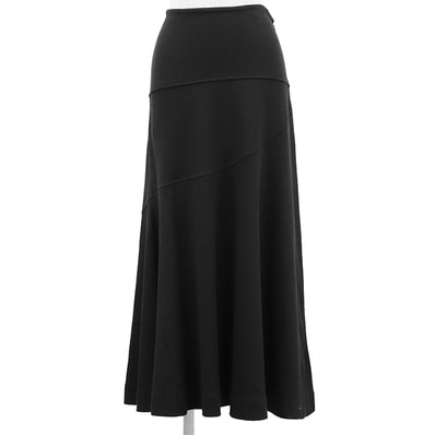SALE【美品】JIL SANDER ジルサンダー フレアスカート サイズ 38 レディース 2024年モデル ストレッチ サイドファスナー ボトムス ブラック 黒 イタリア製