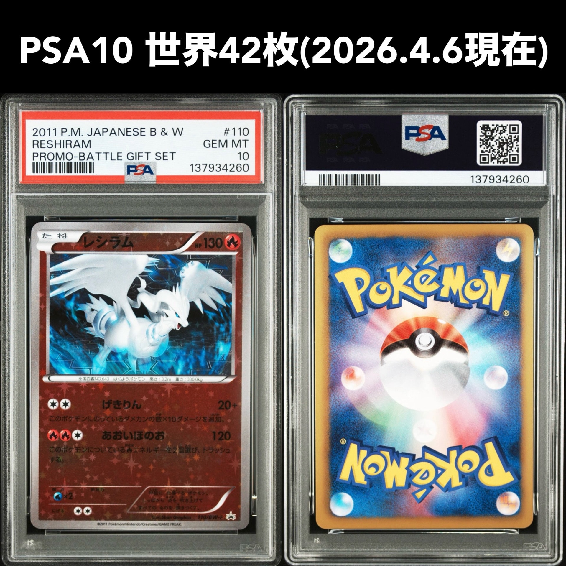 レシラム P [BW-P 110/BW-P](バトルギフトセット「ボルトロスVSトルネロス 封入カード」)