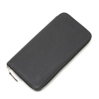 $$ HERMES エルメス 長財布 アザップシルクインロング エプソンレザー ブラック