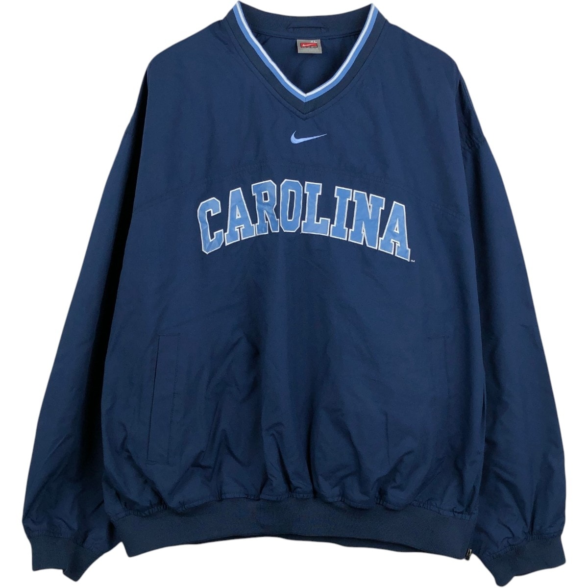 古着 00年代 ナイキ NIKE TEAM NORTH CAROLINA ノースカロライナ大学 Vネック カレッジ ウォームアッププルオーバー メンズXL相当/eaa678382
