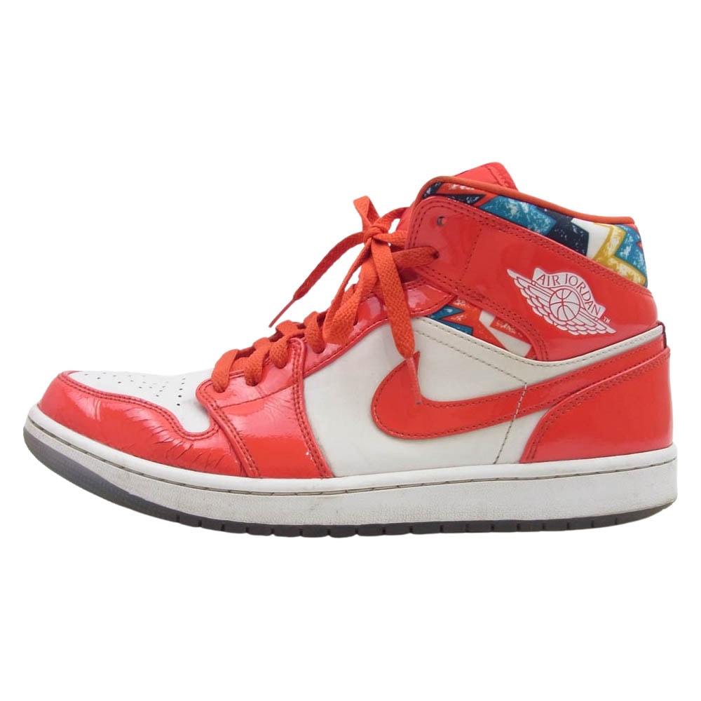 NIKE AIR JORDAN ナイキ ジョーダン スニーカー DC7294-600 Air Jordan 1 Mid Barcelona Sweater Red Patent AJ1 エアジョーダン ミッド スニーカー レッド系 29cm【中古】