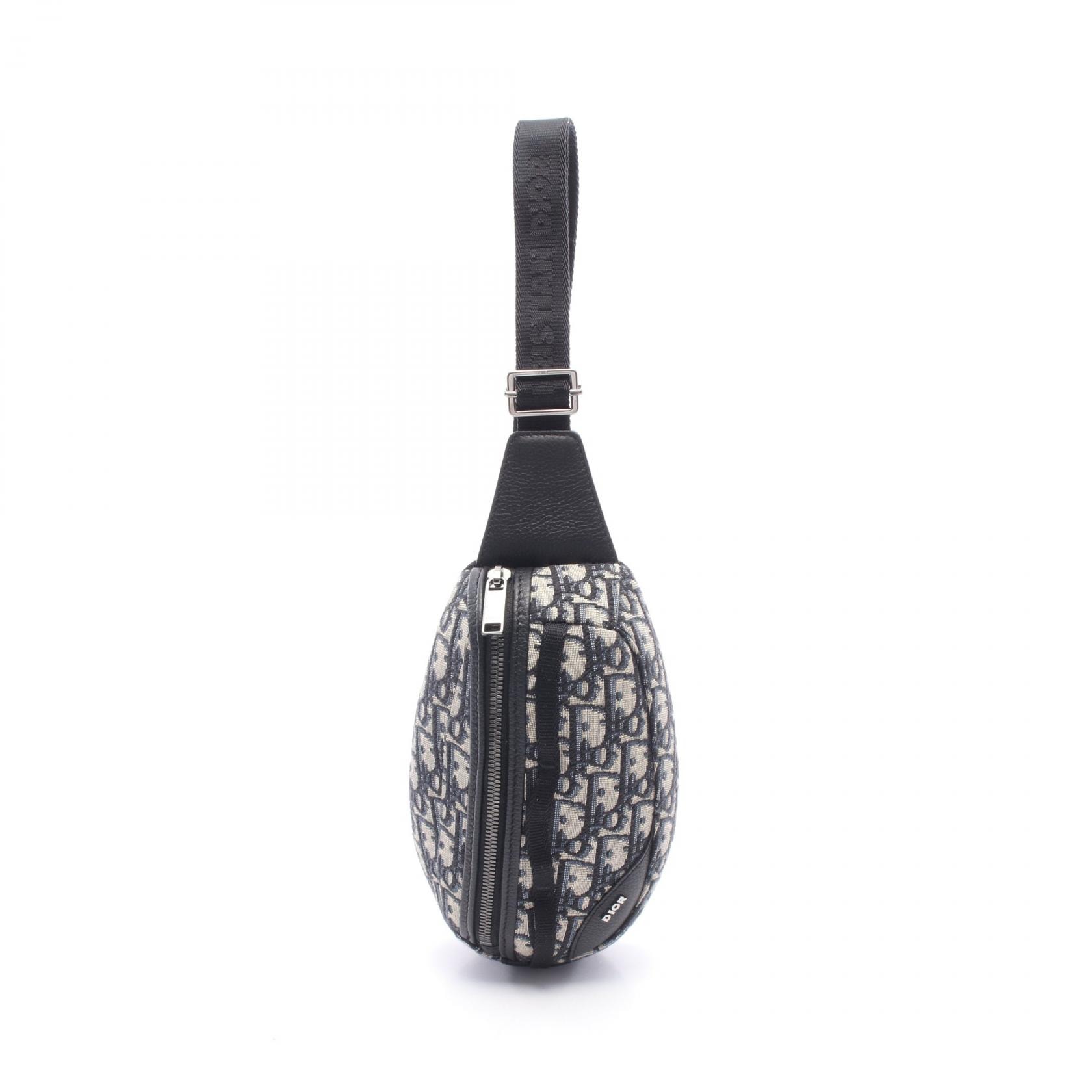ディオール Dior SCARAB スカラベ オブリーク ウエストバッグ ボディバッグ バッグ キャンバス レザー メンズ ネイビー系 / ベージュ系 / ブラック系 【中古】