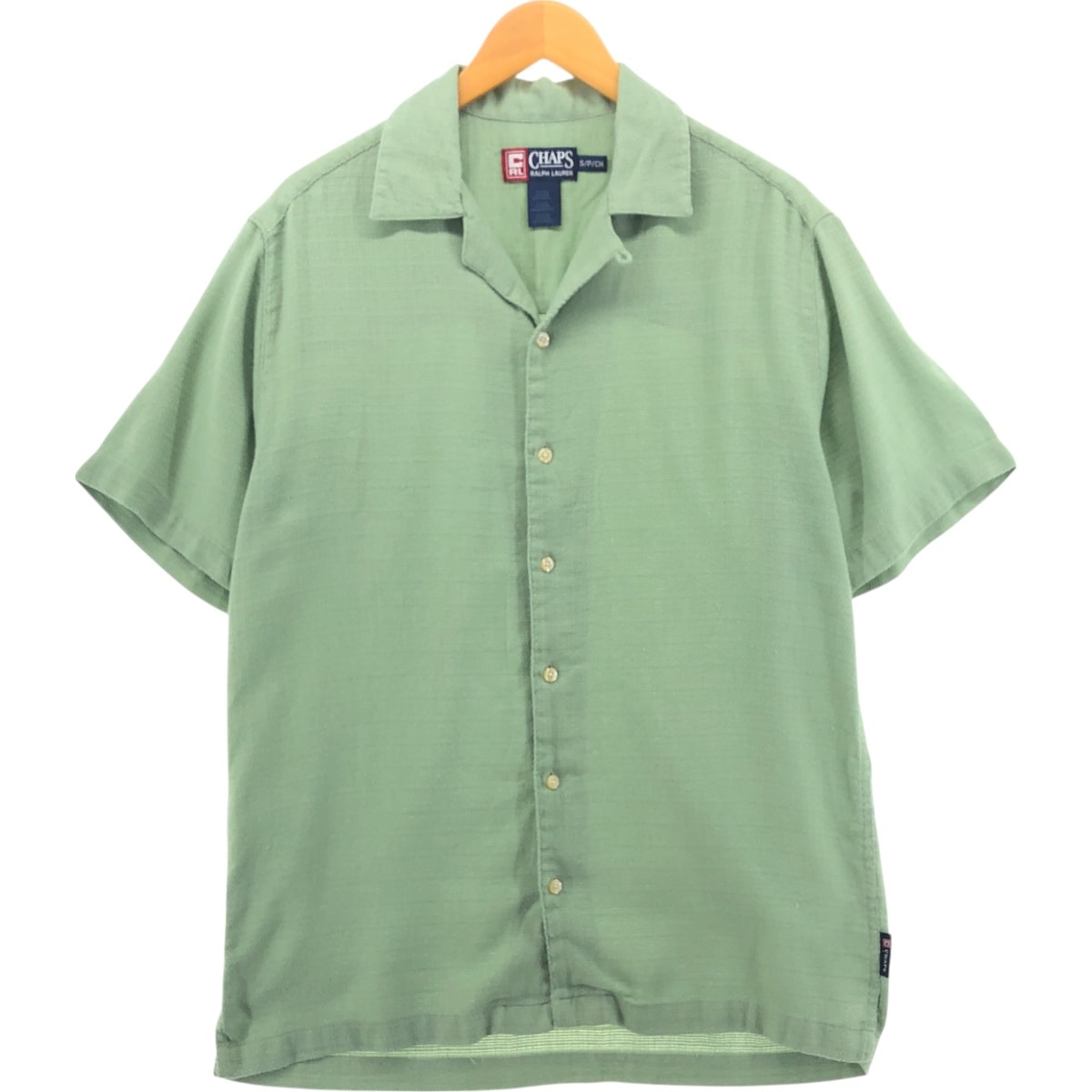古着 90年代 ラルフローレン Ralph Lauren CHAPS チャップス 半袖 オープンカラー コットン×ポリシャツ ボックスシャツ メンズS相当 ヴィンテージ/eaa565250