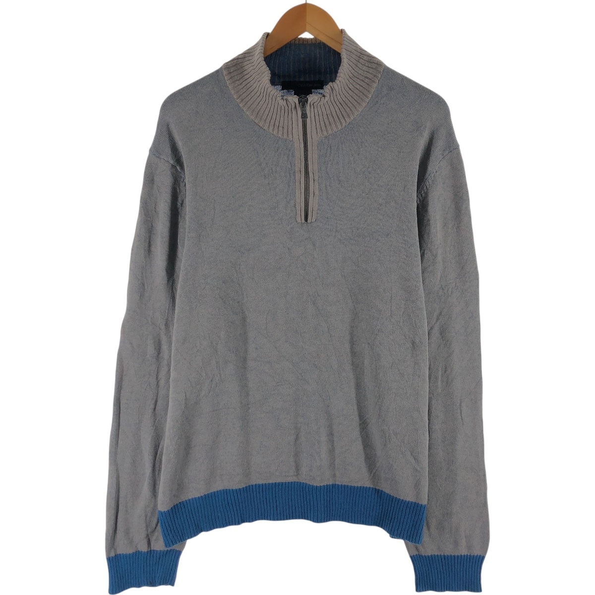 古着 カルバンクライン Calvin klein コットンニットハーフジップセーター メンズXL相当/eaa501706